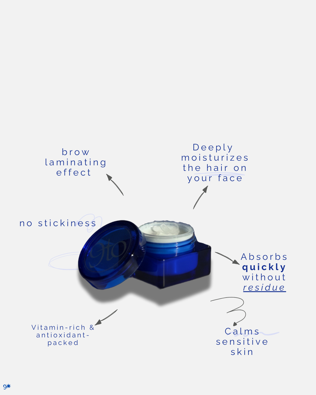 9TO 100% NATURAL NOURISHING BROW BALM